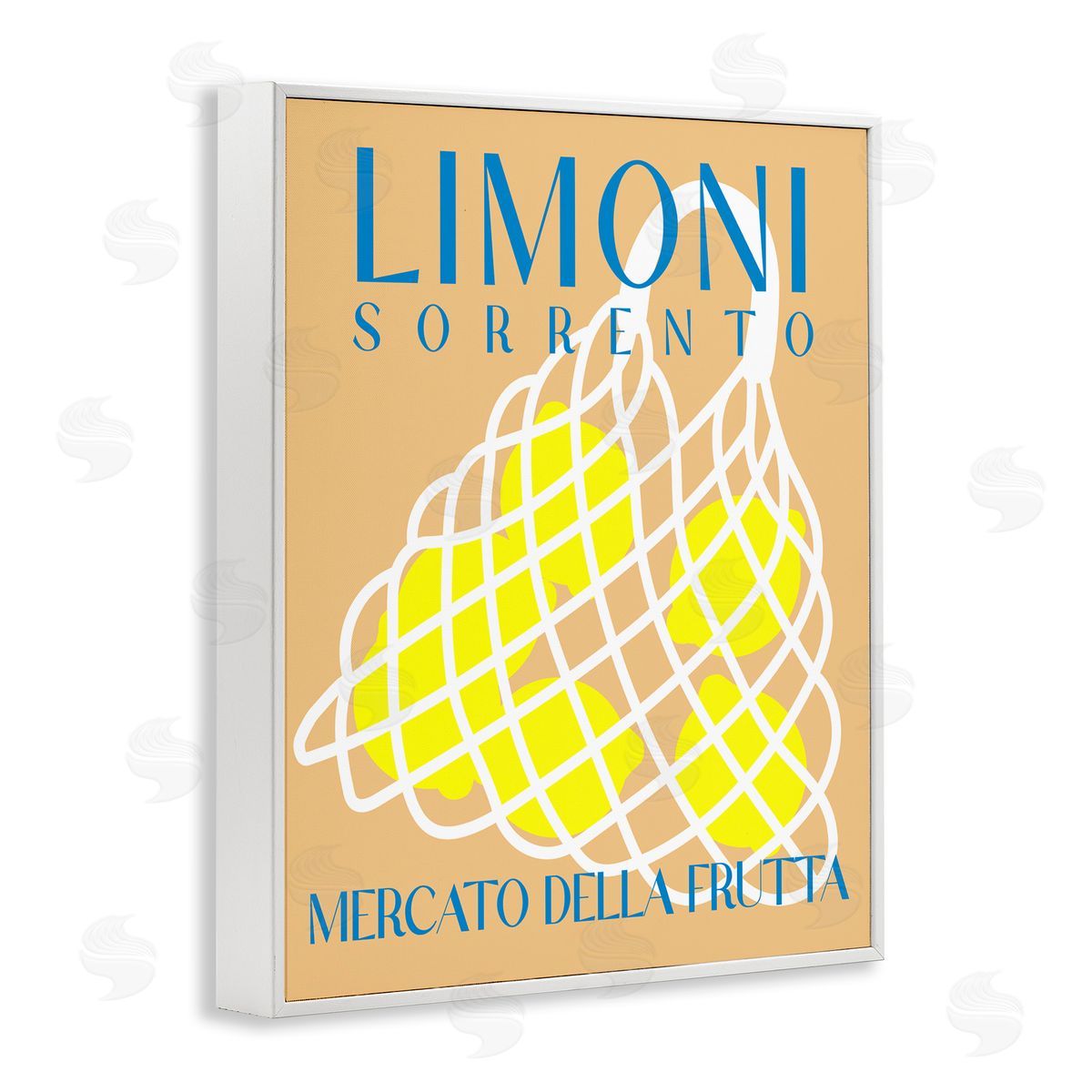 Modern Lemon Fruit Market White Frame Print Wall Art, Home Decor by Stupell Studio