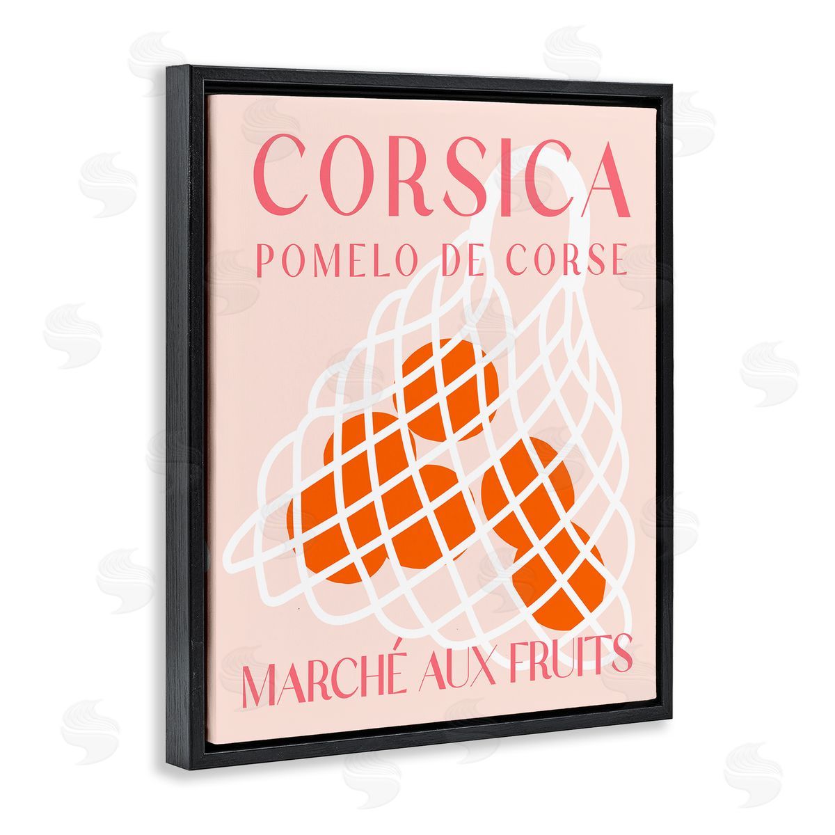 Modern Apple Fruit Market Black Floating Frame Canvas Wall Art, Home Decor by Stupell Studio