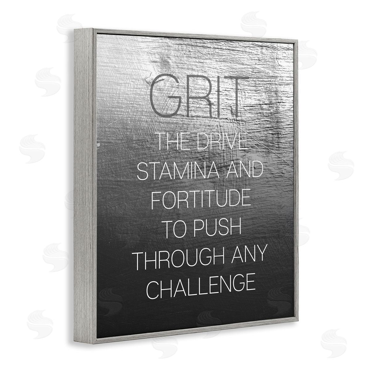 Grit Motivational Definition Grey Frame Print Wall Art, Home Decor by Stupell Studio