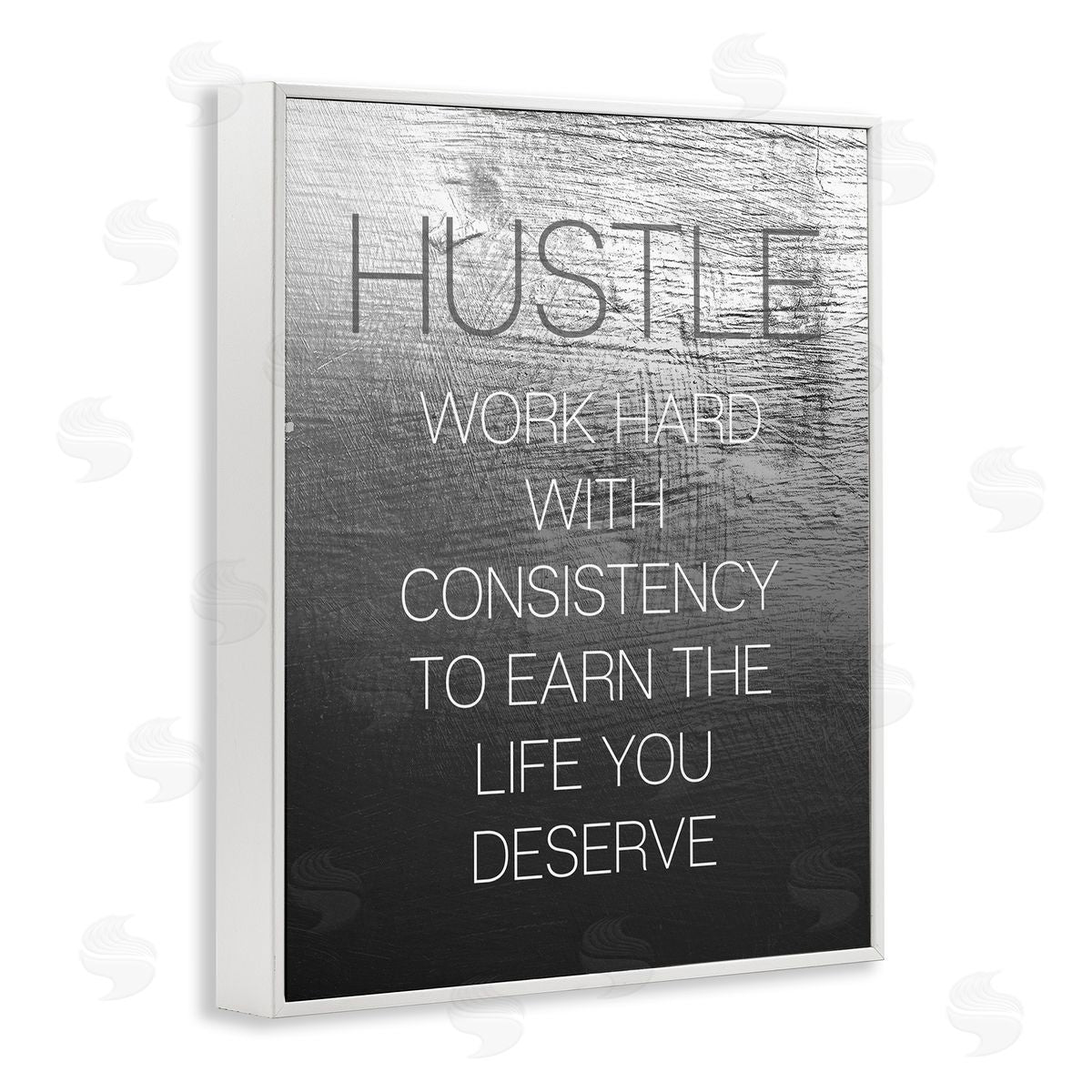 Hustle Motivational Definition White Frame Print Wall Art, Home Decor by Stupell Studio