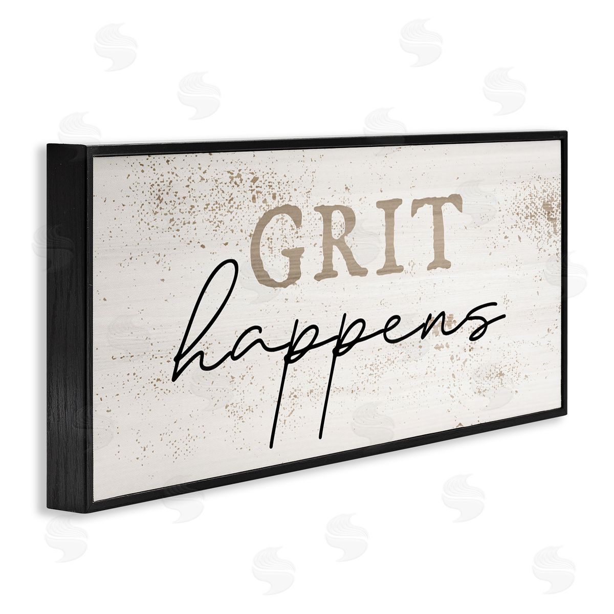 Grit Happens Motivational Black Frame Print Wall Art, Home Decor by Stupell Studio