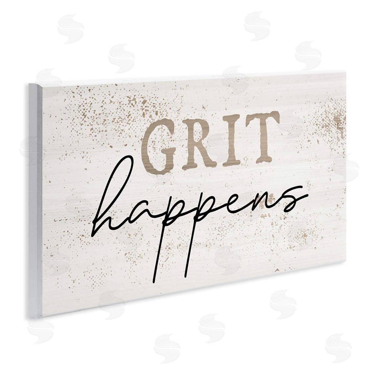 Grit Happens Motivational Wood Plaque Wall Art, Home Decor by Stupell Studio