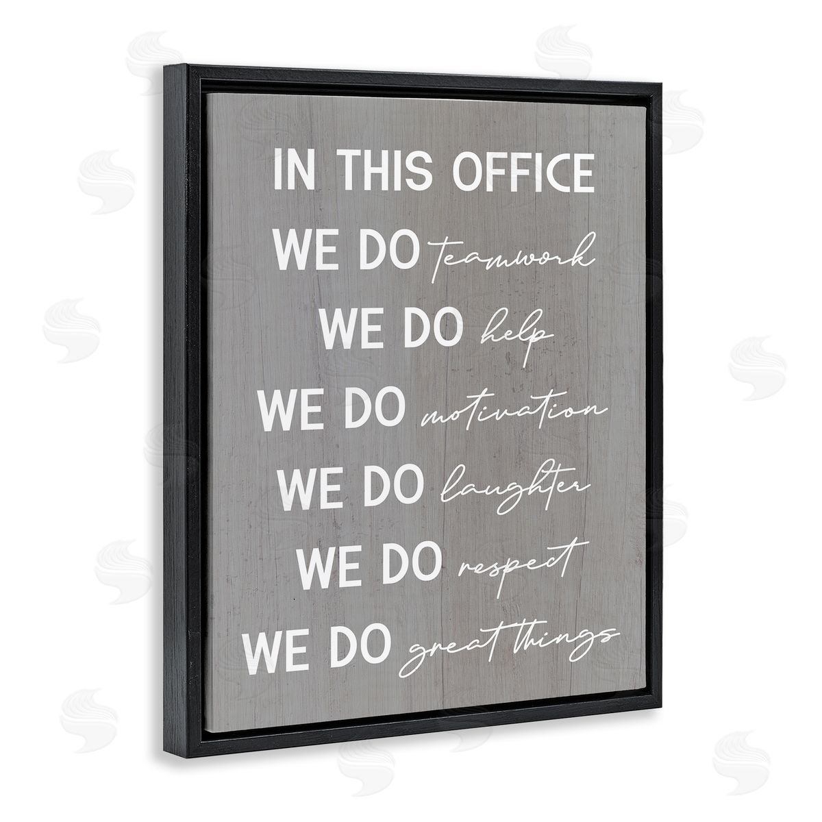 Inspirational Office Phrases Black Floating Frame Canvas Wall Art, Home Decor by Stupell Studio