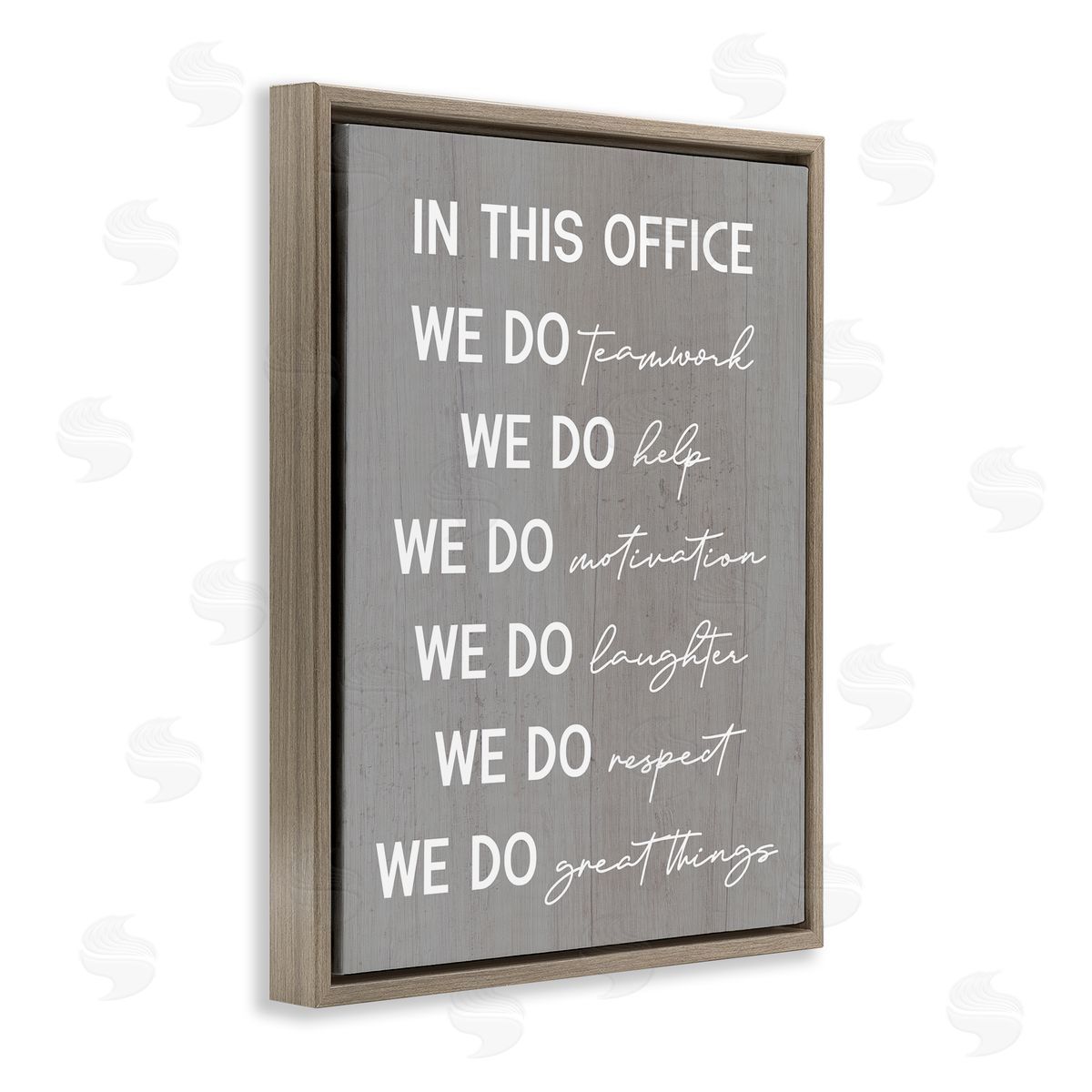 Inspirational Office Phrases Brown Floating Frame Canvas Wall Art, Home Decor by Stupell Studio