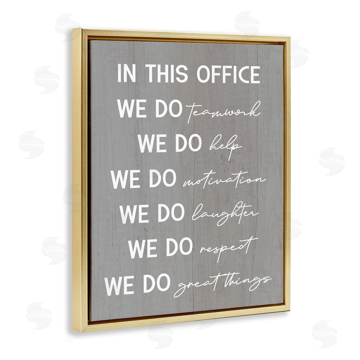 Inspirational Office Phrases Gold Floating Frame Canvas Wall Art, Home Decor by Stupell Studio