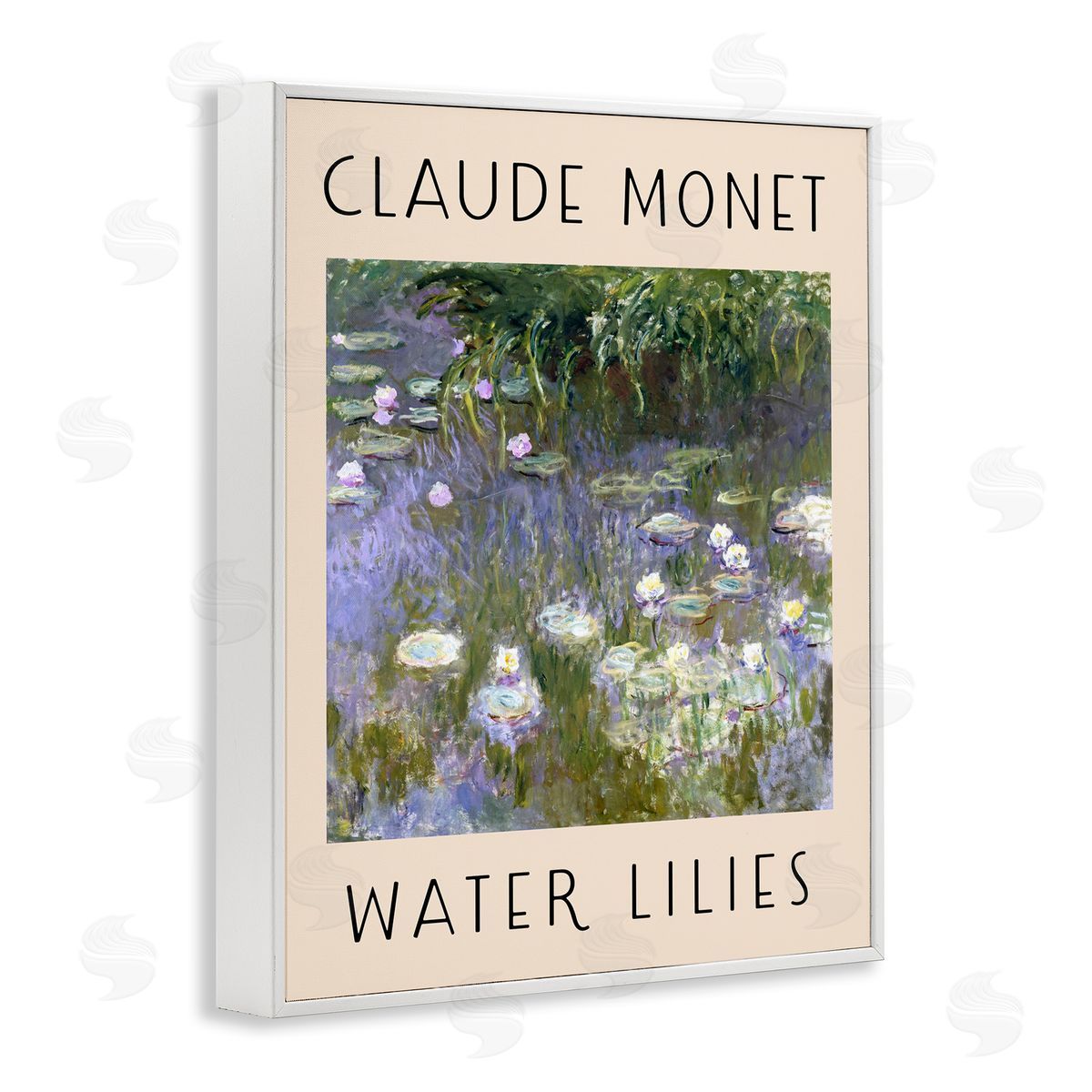 Classic Monet Water Lilies White Frame Print Wall Art, Home Decor by Stupell Studio