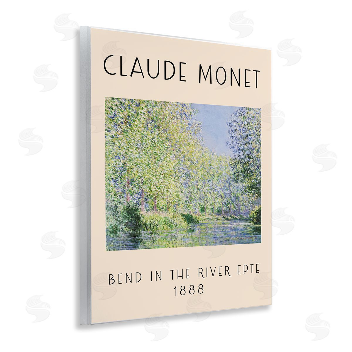Classic River Bend Monet Wood Plaque Wall Art, Home Decor by Stupell Studio