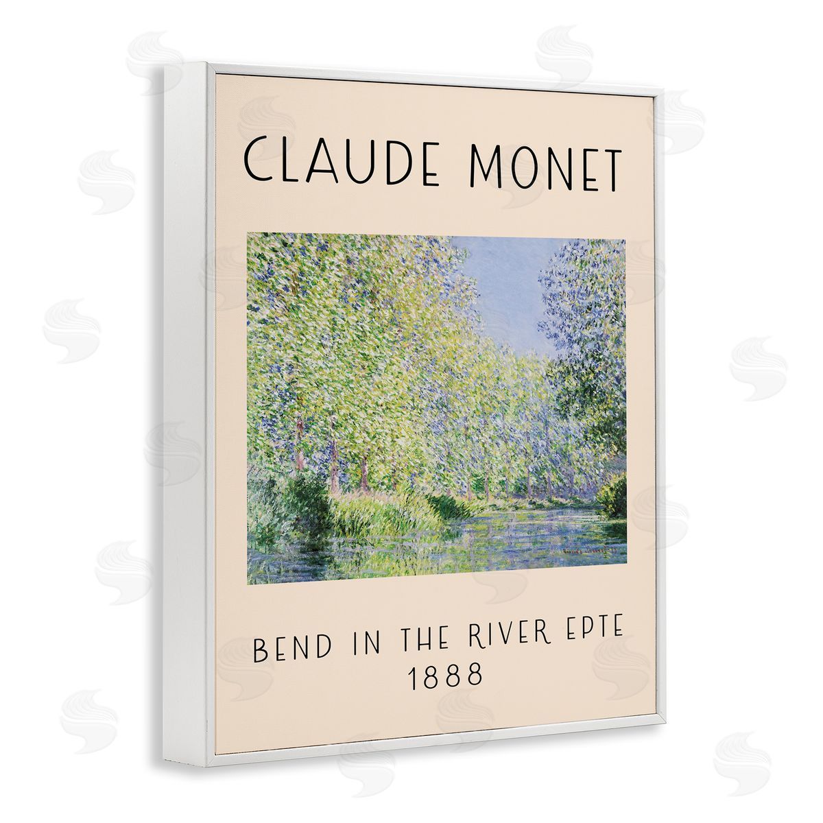 Classic River Bend Monet White Frame Print Wall Art, Home Decor by Stupell Studio