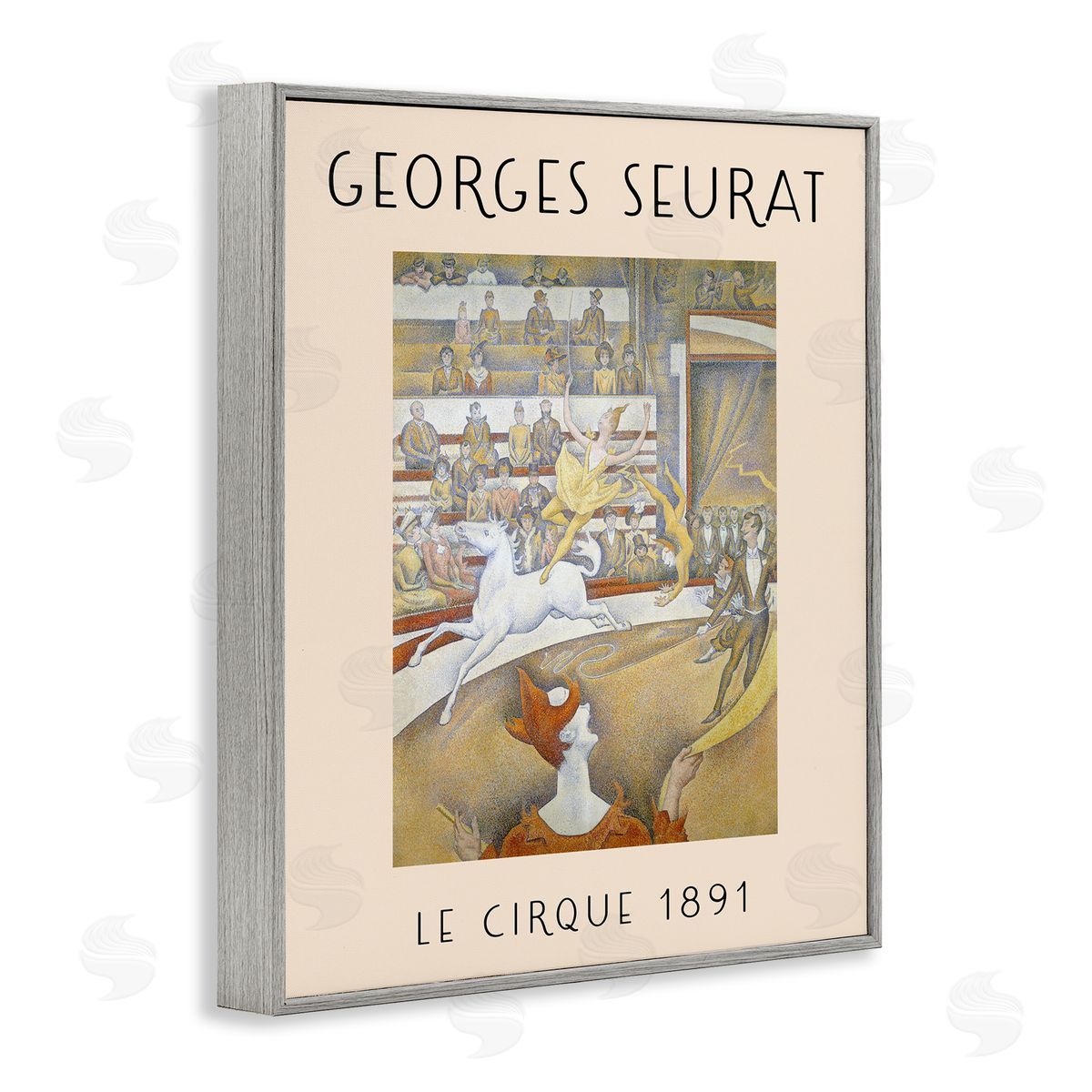 Classic Georges Seurat Grey Frame Print Wall Art, Home Decor by Stupell Studio