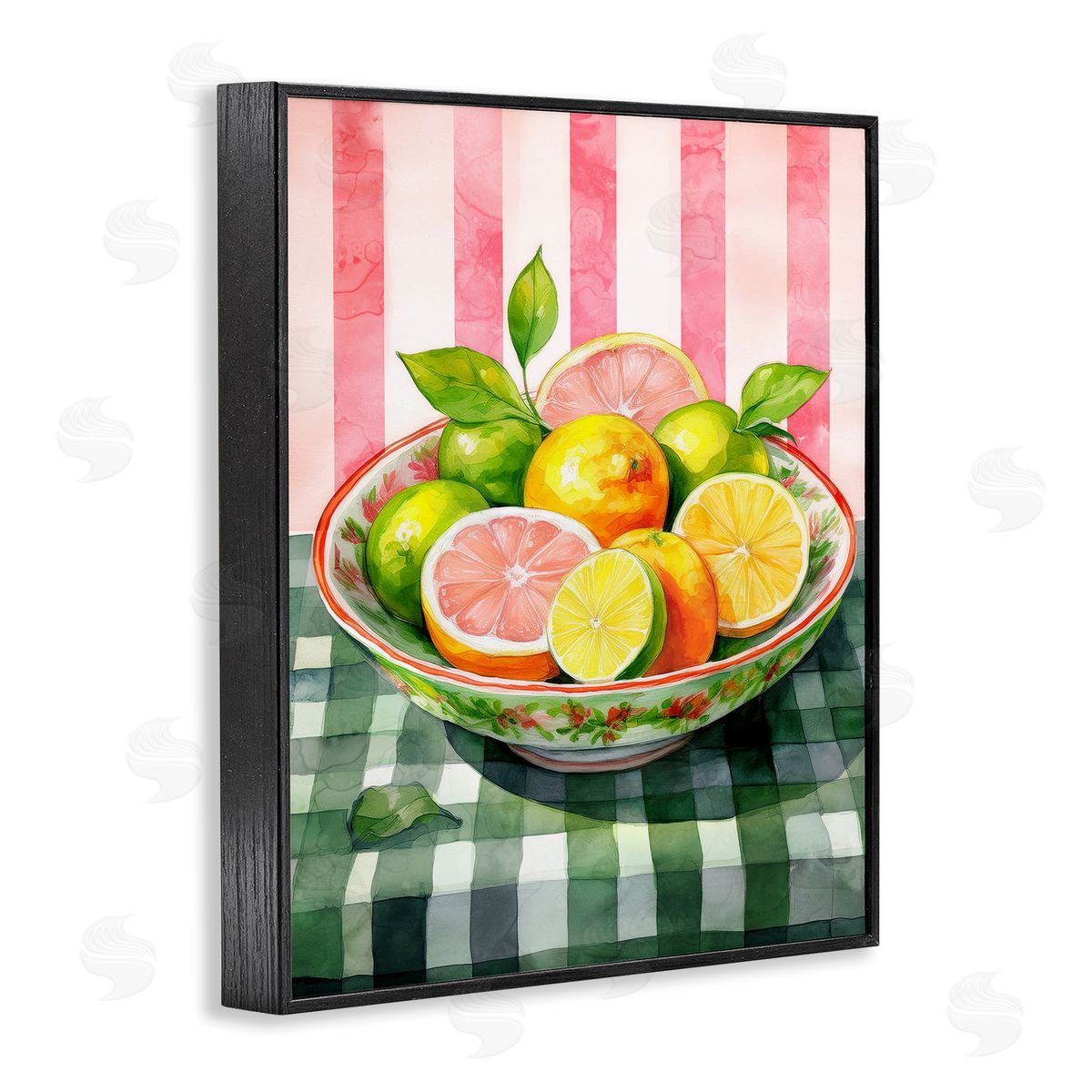 Mixed Citrus Bowl Black Frame Print Wall Art, Home Decor by Stupell Studio
