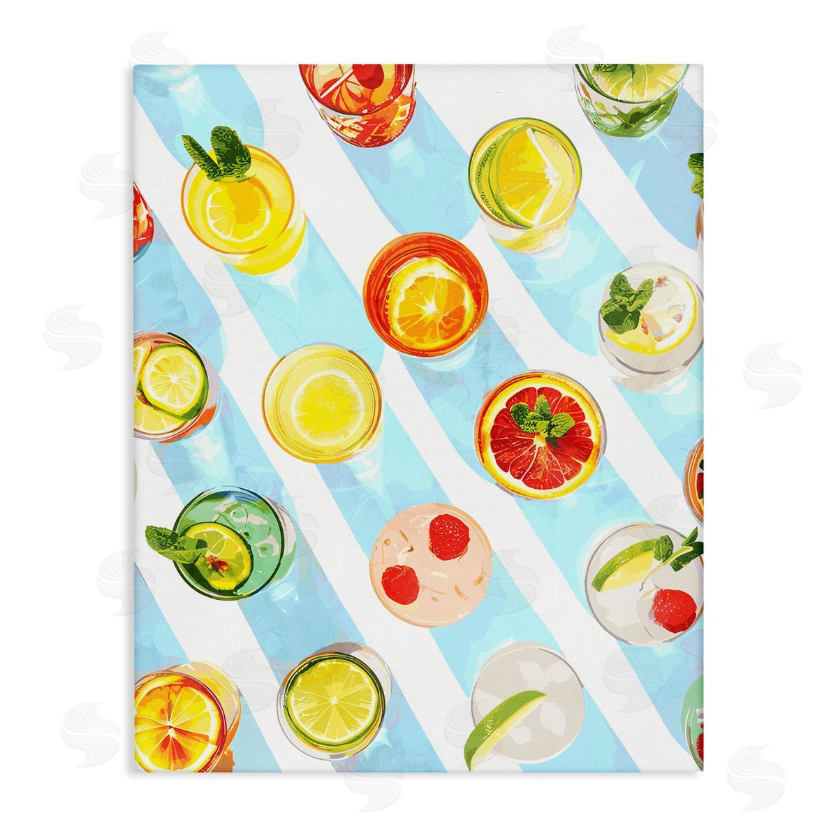 Aerial View Cocktails Canvas Wall Art, Home Decor by Stupell Studio