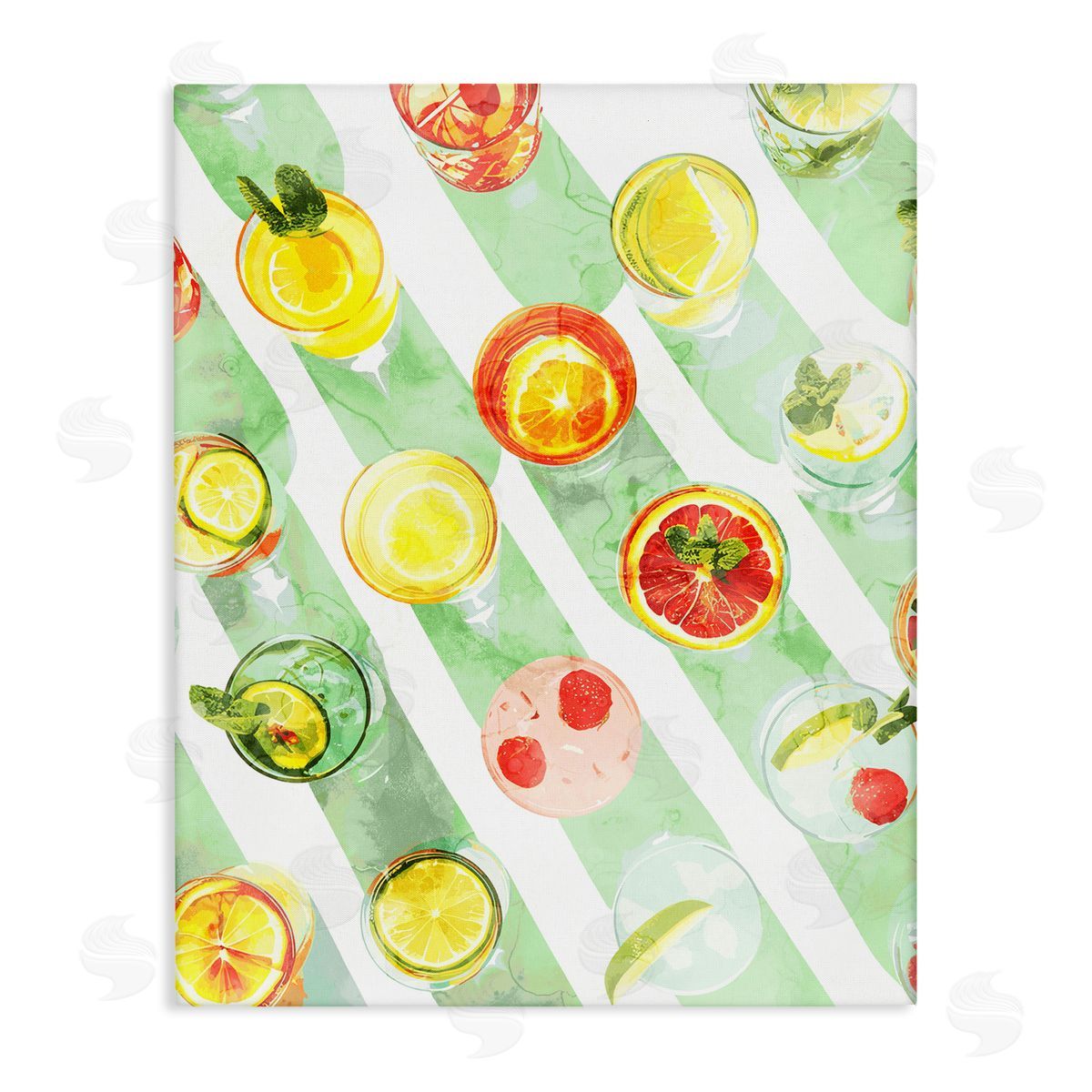 Various Cocktails Aerial View Canvas Wall Art, Home Decor by Stupell Studio