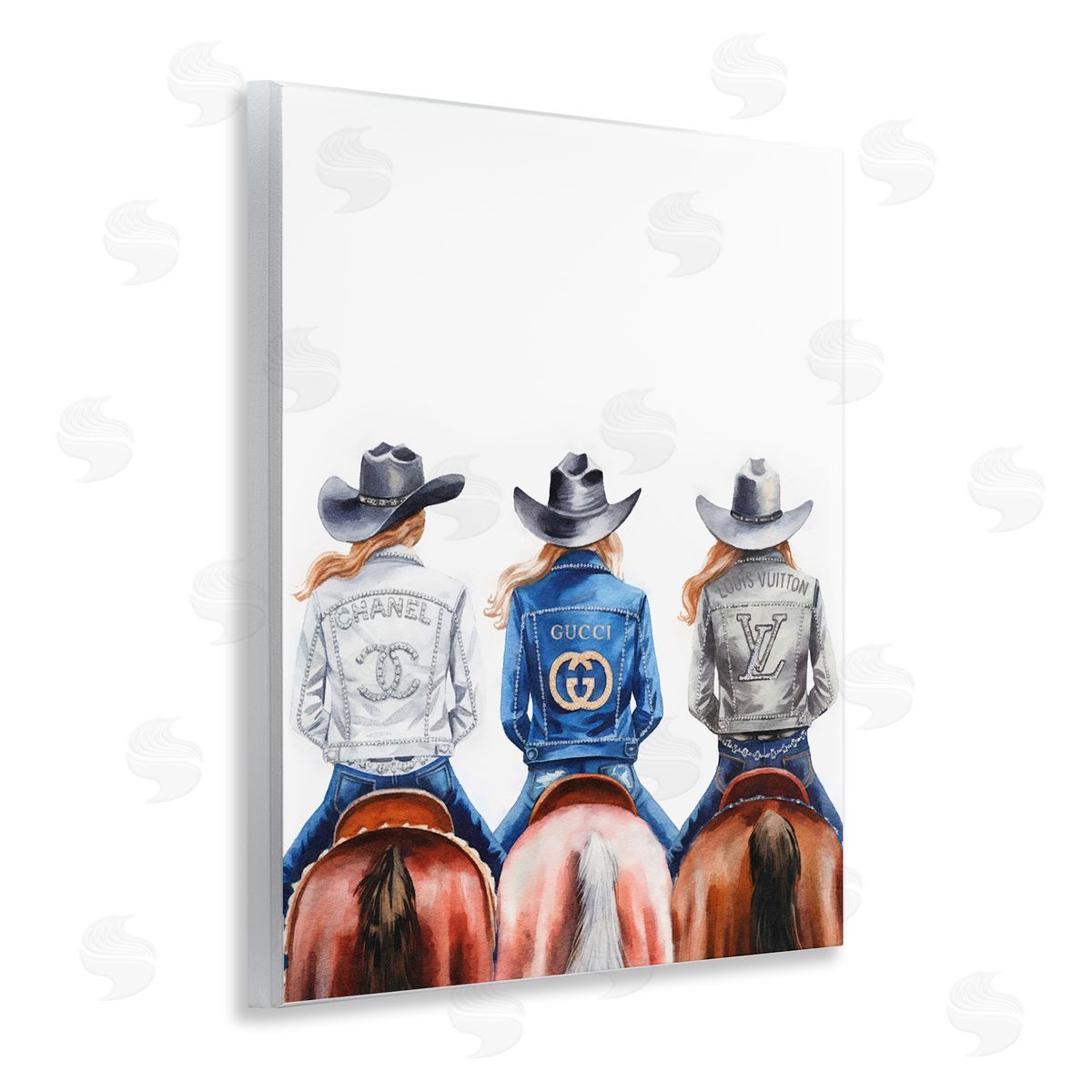 Glam Brand Cowgirls Wood Plaque Wall Art, Home Decor by Amanda Greenwood