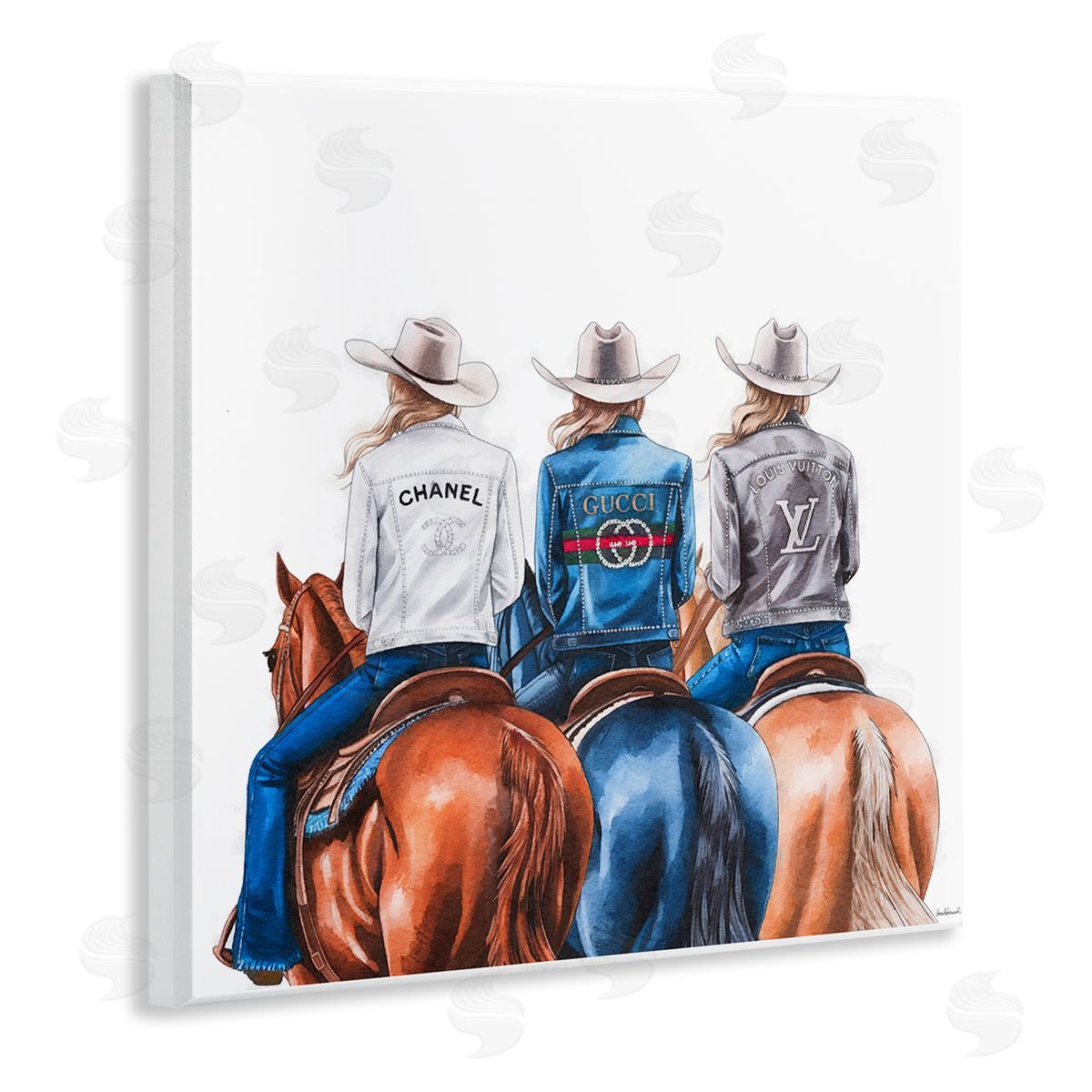 Fashion Trend Cowgirls Wood Plaque Wall Art, Home Decor by Amanda Greenwood