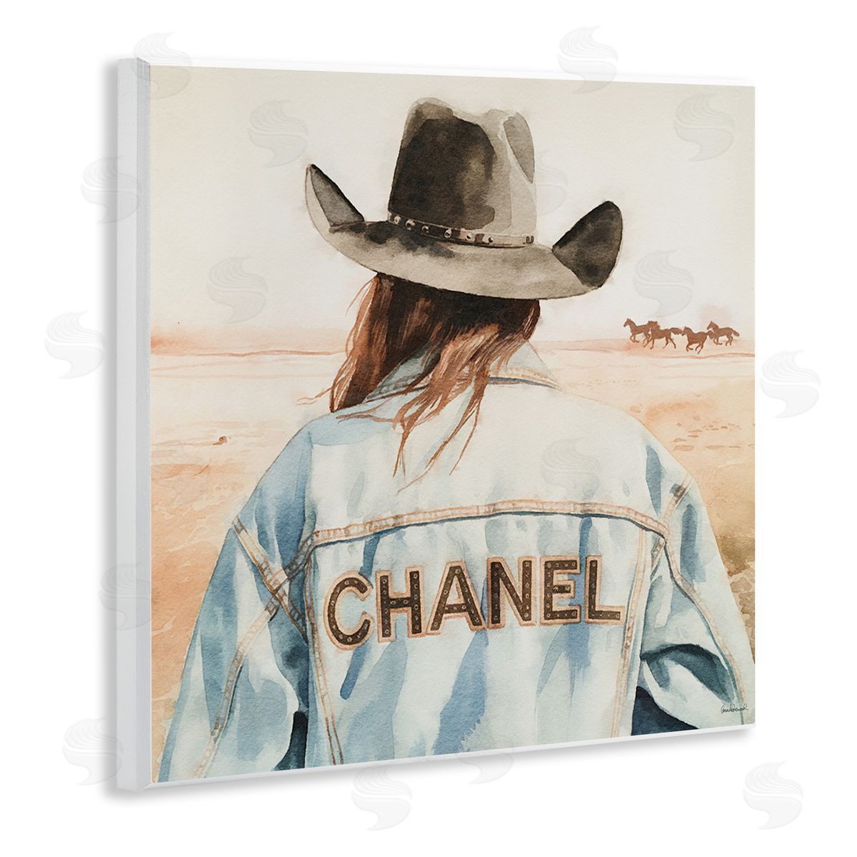 Desert Cowgirl Glam Brand Wood Plaque Wall Art, Home Decor by Amanda Greenwood