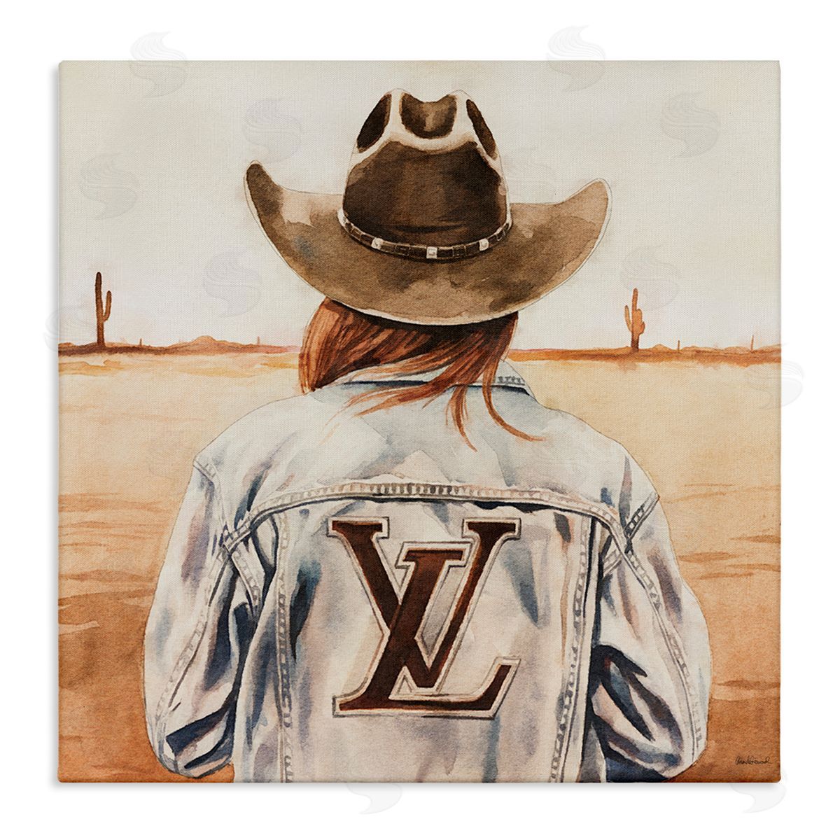 Desert Cowgirl Fashion Brand Canvas Wall Art, Home Decor by Amanda Greenwood