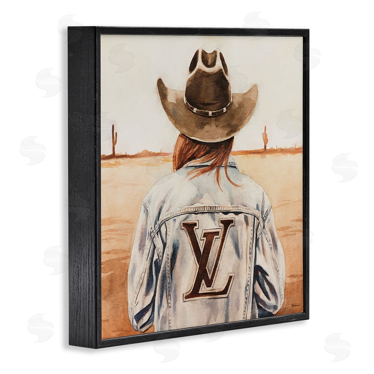 Desert Cowgirl Fashion Brand Black Frame Print Wall Art, Home Decor by Amanda Greenwood