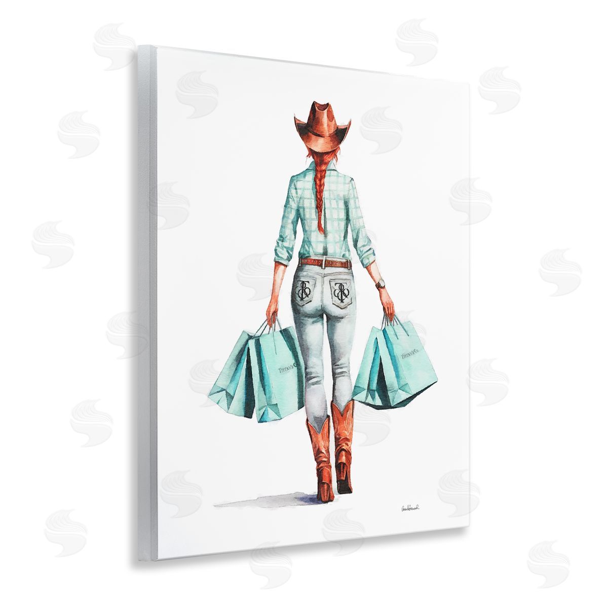 Trendy Country Cowgirl Wood Plaque Wall Art, Home Decor by Amanda Greenwood