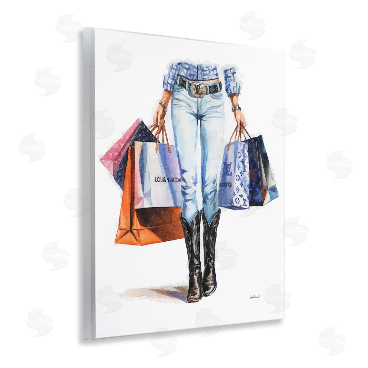 Fashionable Country Gal Wood Plaque Wall Art, Home Decor by Amanda Greenwood