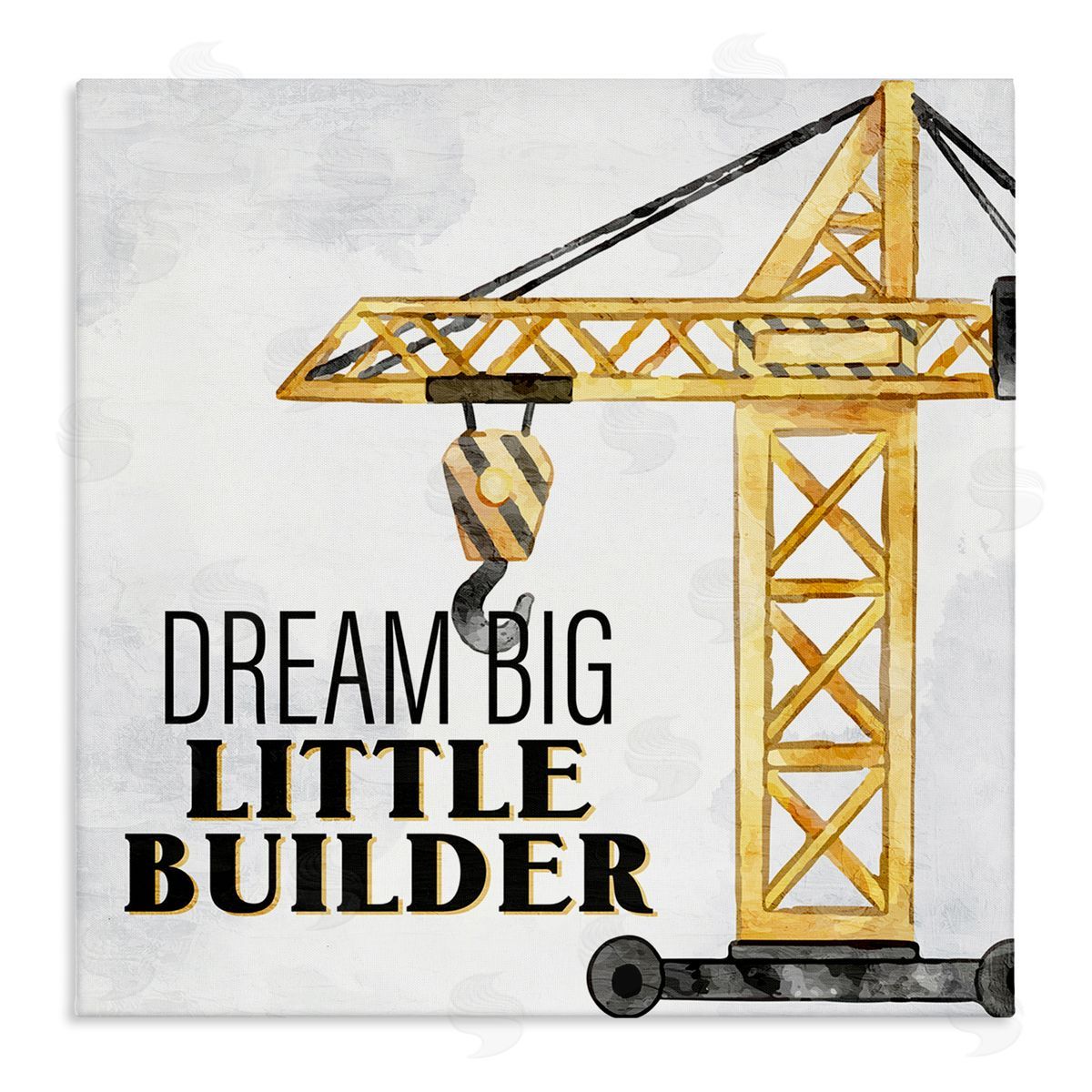 Dream Big Little Builder Canvas Wall Art, Home Decor by Kim Allen