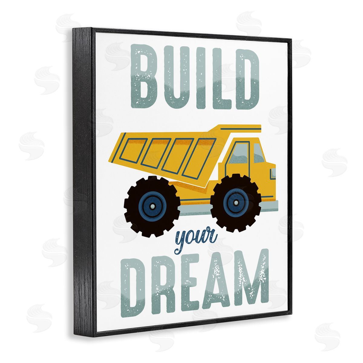 Build Your Dream Construction Black Frame Print Wall Art, Home Decor by Marcus Prime