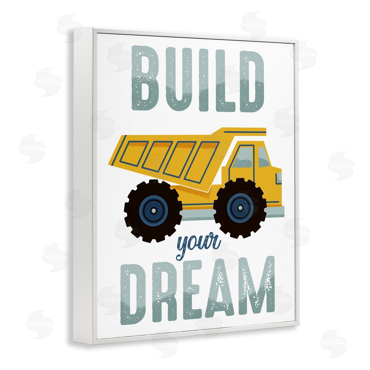 Build Your Dream Construction White Frame Print Wall Art, Home Decor by Marcus Prime
