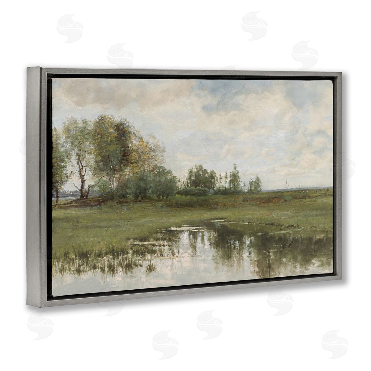 Jesse Carter Gray Floating Frame Canvas Wall Art Print