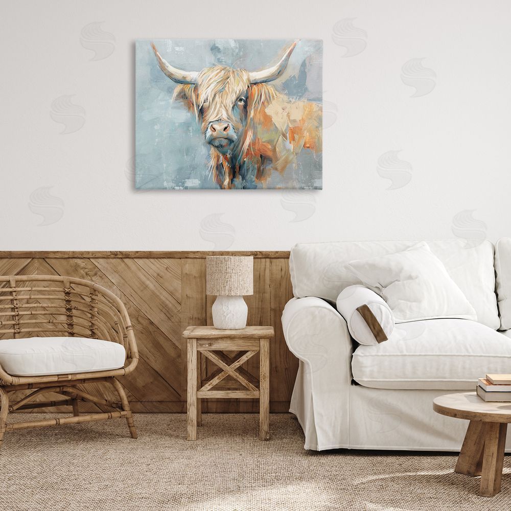 Nina Blue  Canvas Wall Art Print in Room
