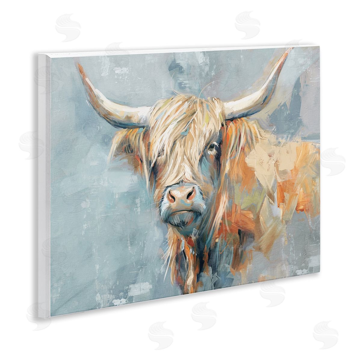 Nina Blue  Wooden Wall Plaque Art Print