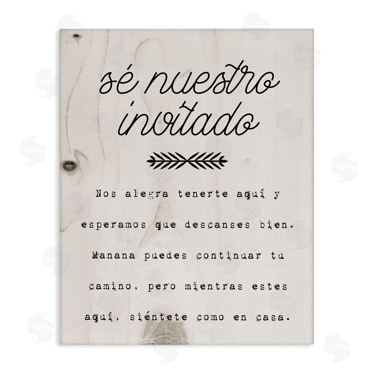 Stupell Studio Sé Nuestro Invitado Aquí Canvas Wall Art Print