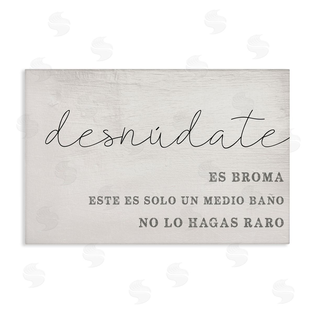 Stupell Studio Solo un Medio Baño Canvas Wall Art Print
