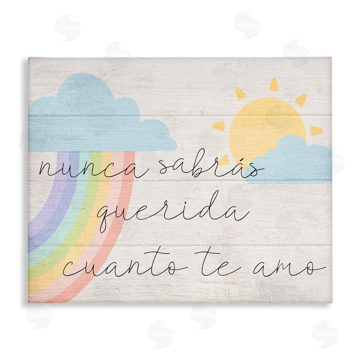 Stupell Studio Querida Cuanto te Amo Canvas Wall Art Print