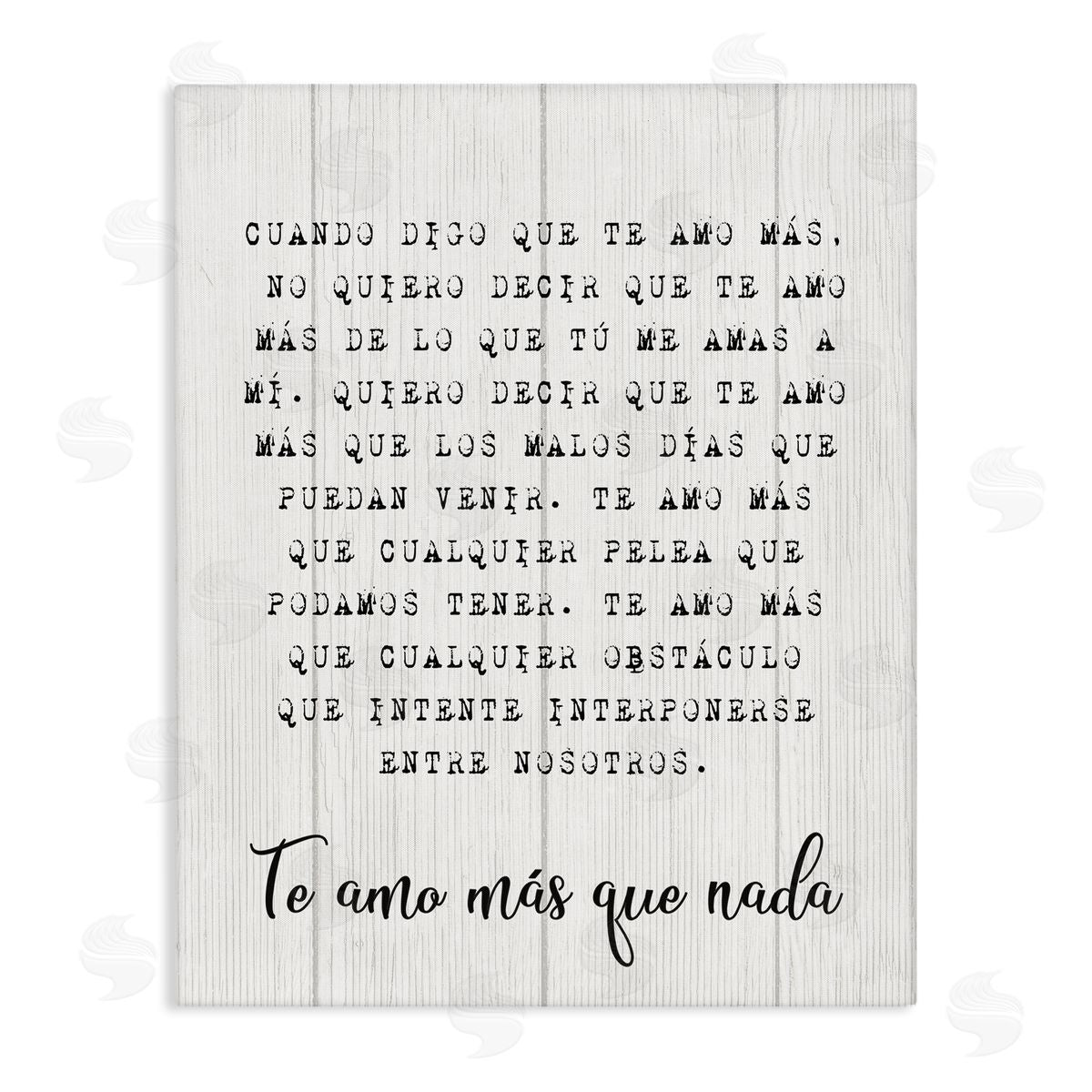 Stupell Studio Te Amo Sin Límites Canvas Wall Art Print