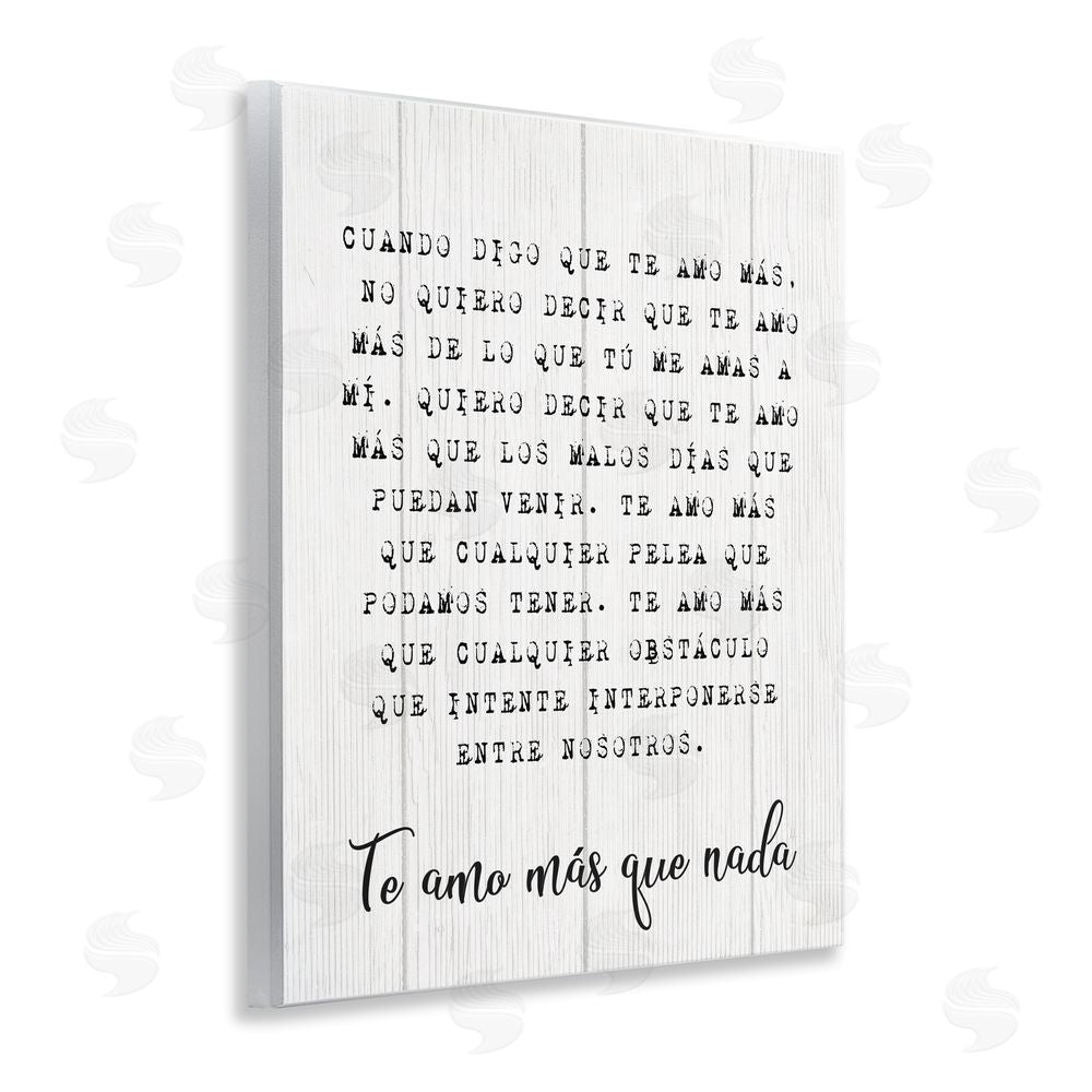 Stupell Studio Te Amo Sin Límites Wooden Wall Plaque Art Print