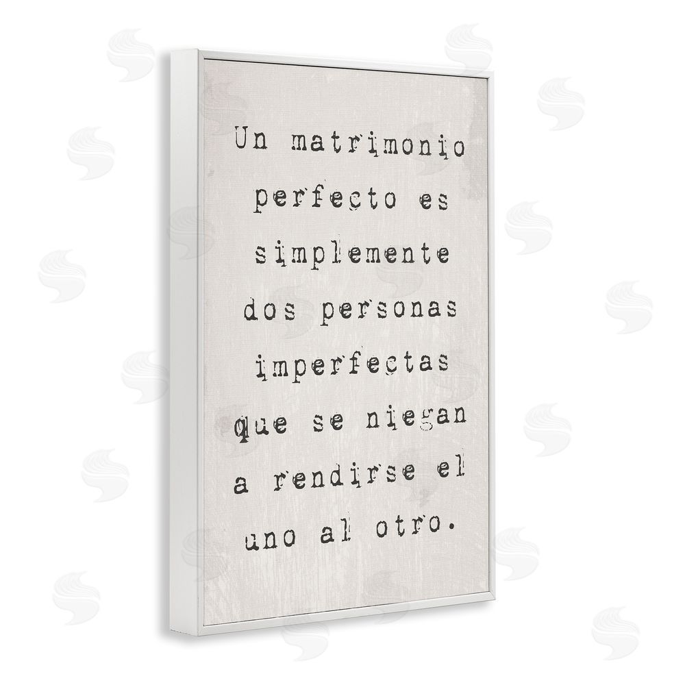 Stupell Studio Un Matrimonio Perfecto White Framed Giclee Wall Art Print