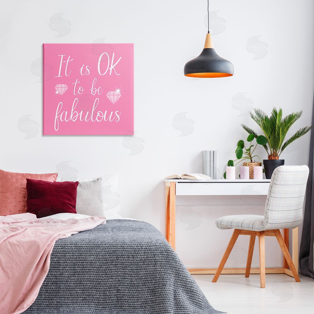 Martina Pavlova Ok to be Fabulous Canvas Wall Art Print in Room