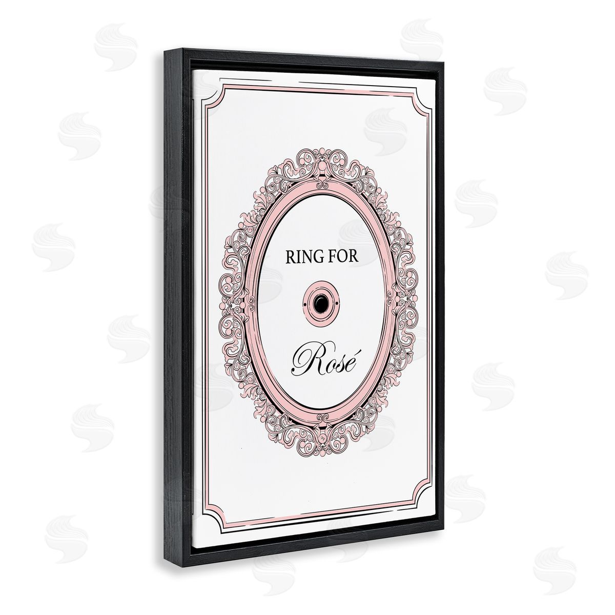 Martina Pavlova Ring for Rose Black Floating Frame Canvas Wall Art Print