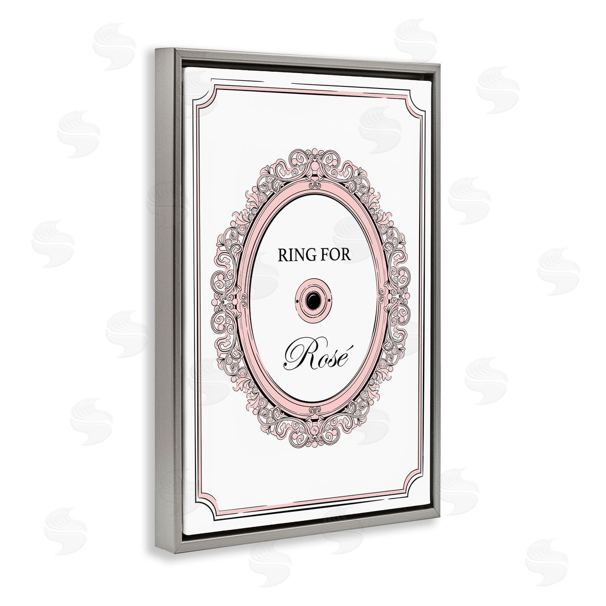 Martina Pavlova Ring for Rose Gray Floating Frame Canvas Wall Art Print