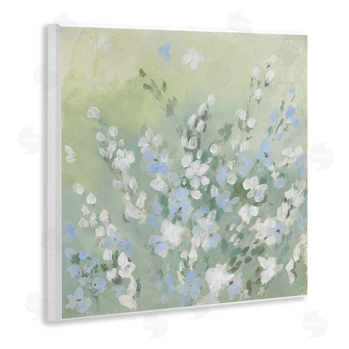Lanie Loreth Wispy Willows White Wildflowers Wooden Wall Plaque Art Print