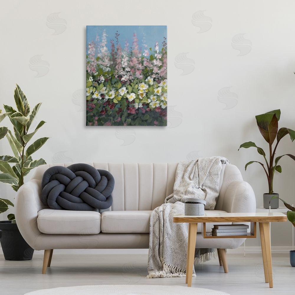 Lanie Loreth Garden Glory Purple Flowers Canvas Wall Art Print in Room