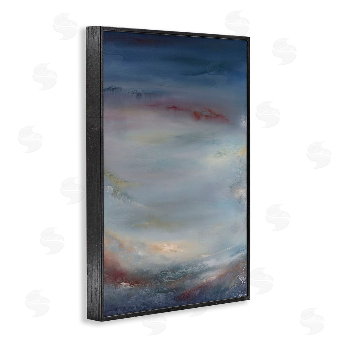Coral Underwater Impression Black Frame Print Wall Art, Home Decor by Lydia Orange