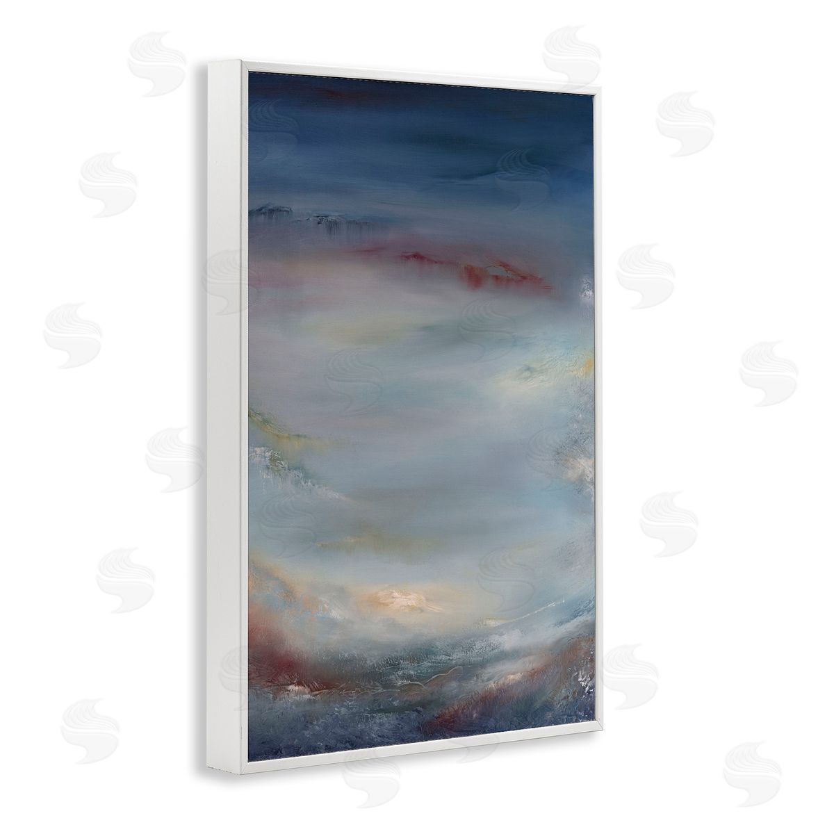 Coral Underwater Impression White Frame Print Wall Art, Home Decor by Lydia Orange