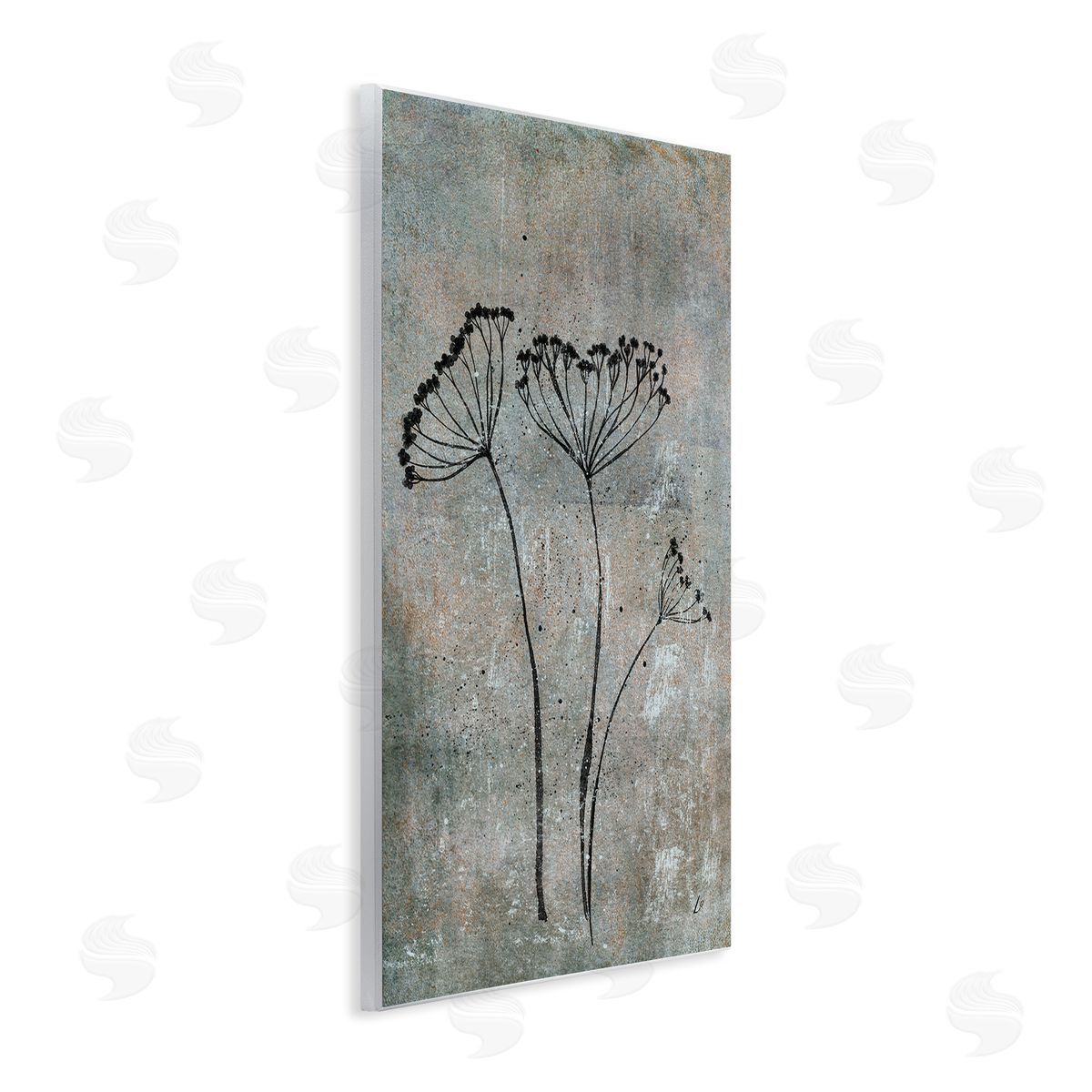 Cow Parsley Sprigs Wood Plaque Wall Art, Home Decor by Lydia Orange