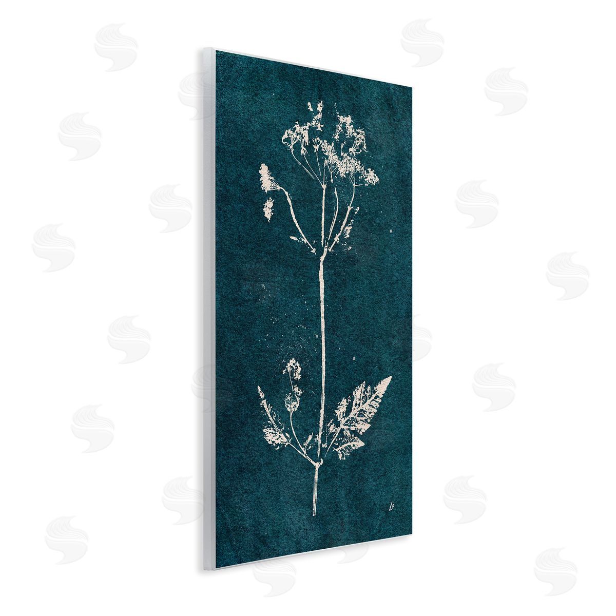 Cow Parsley Stem Wood Plaque Wall Art, Home Decor by Lydia Orange