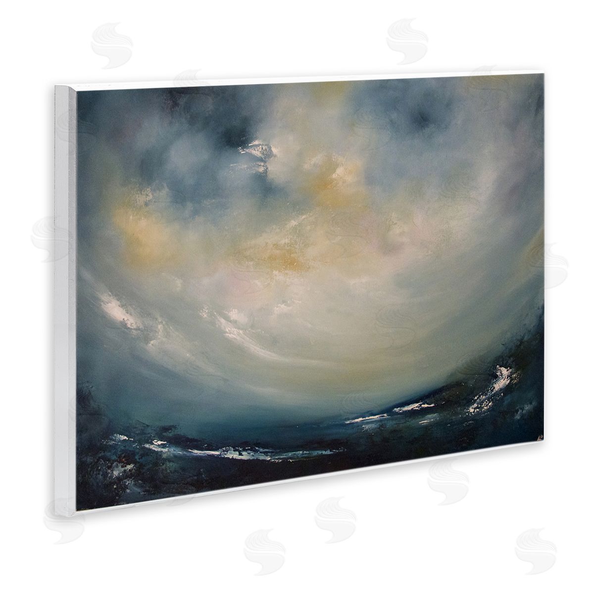 Sun Through Storm Clouds Wood Plaque Wall Art, Home Decor by Lydia Orange