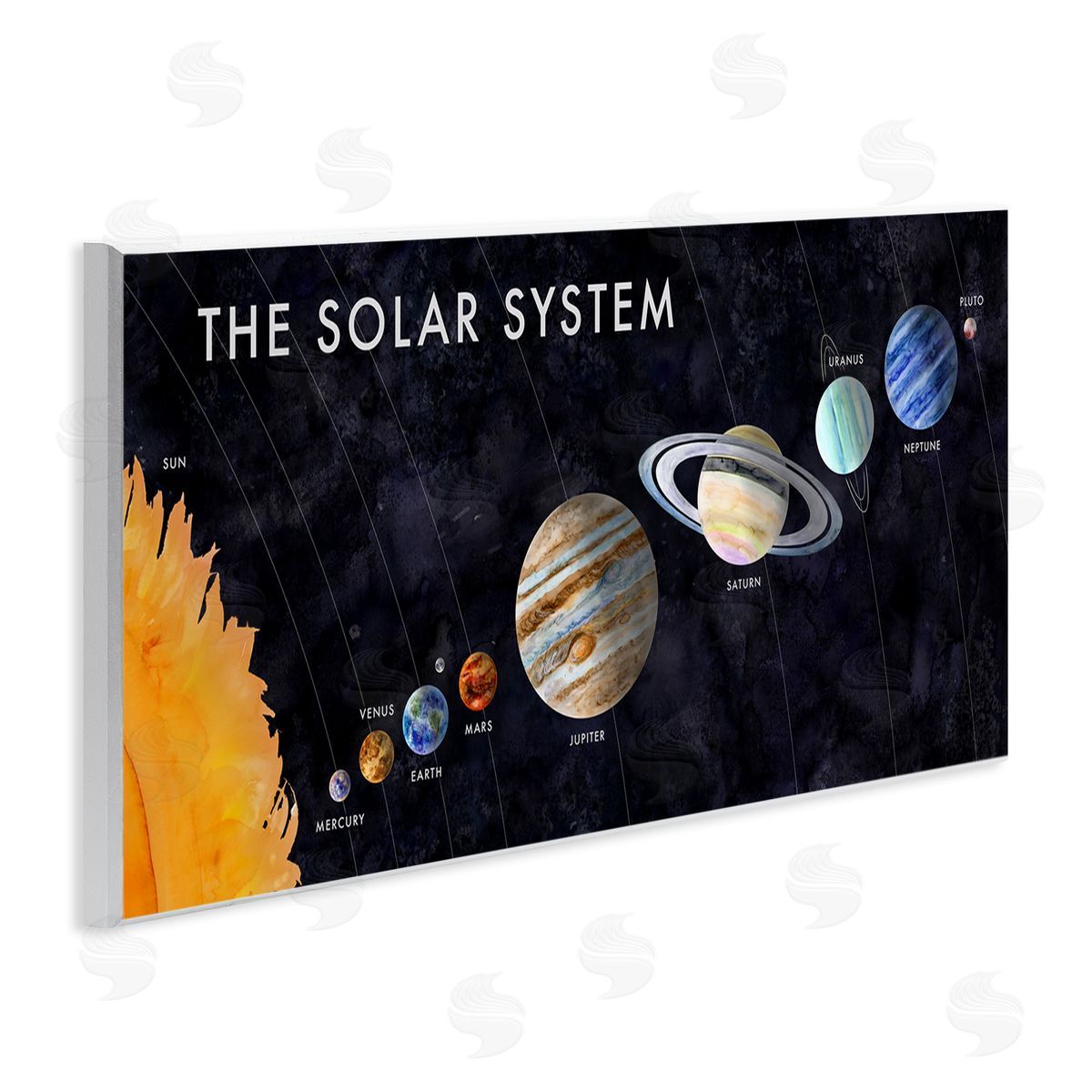 Educational Solar System Wood Plaque Wall Art, Home Decor by Brett Blumenthal