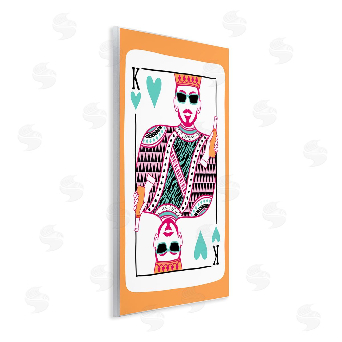 King of Hearts & Drink Wood Plaque Wall Art, Home Decor by JJ Design House LLC