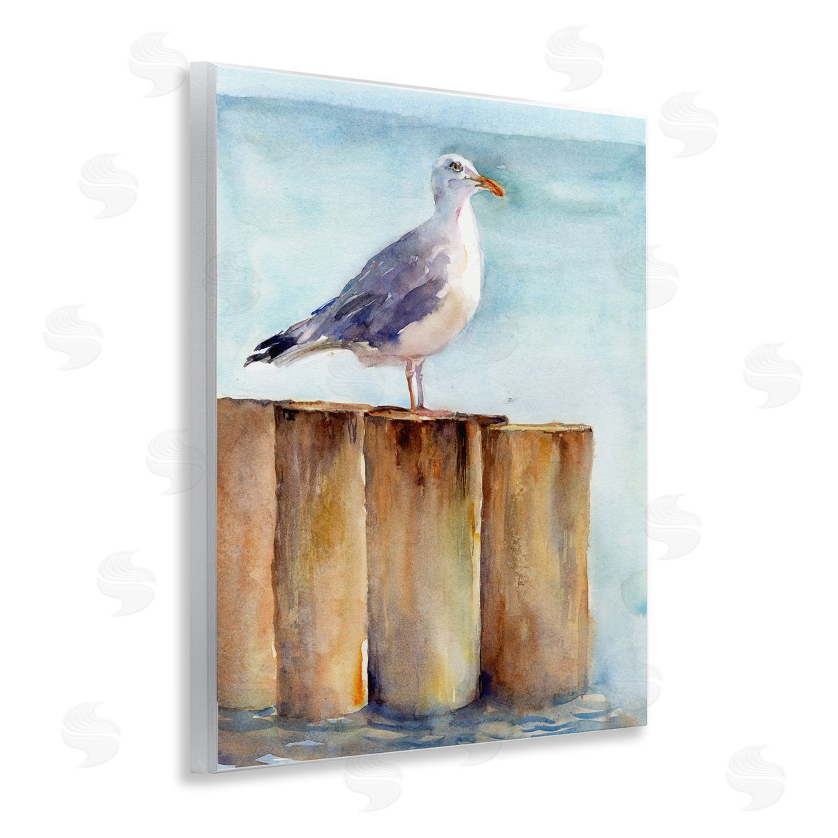 Seagull's Perch by Sea Wood Plaque Wall Art, Home Decor by John Keeling