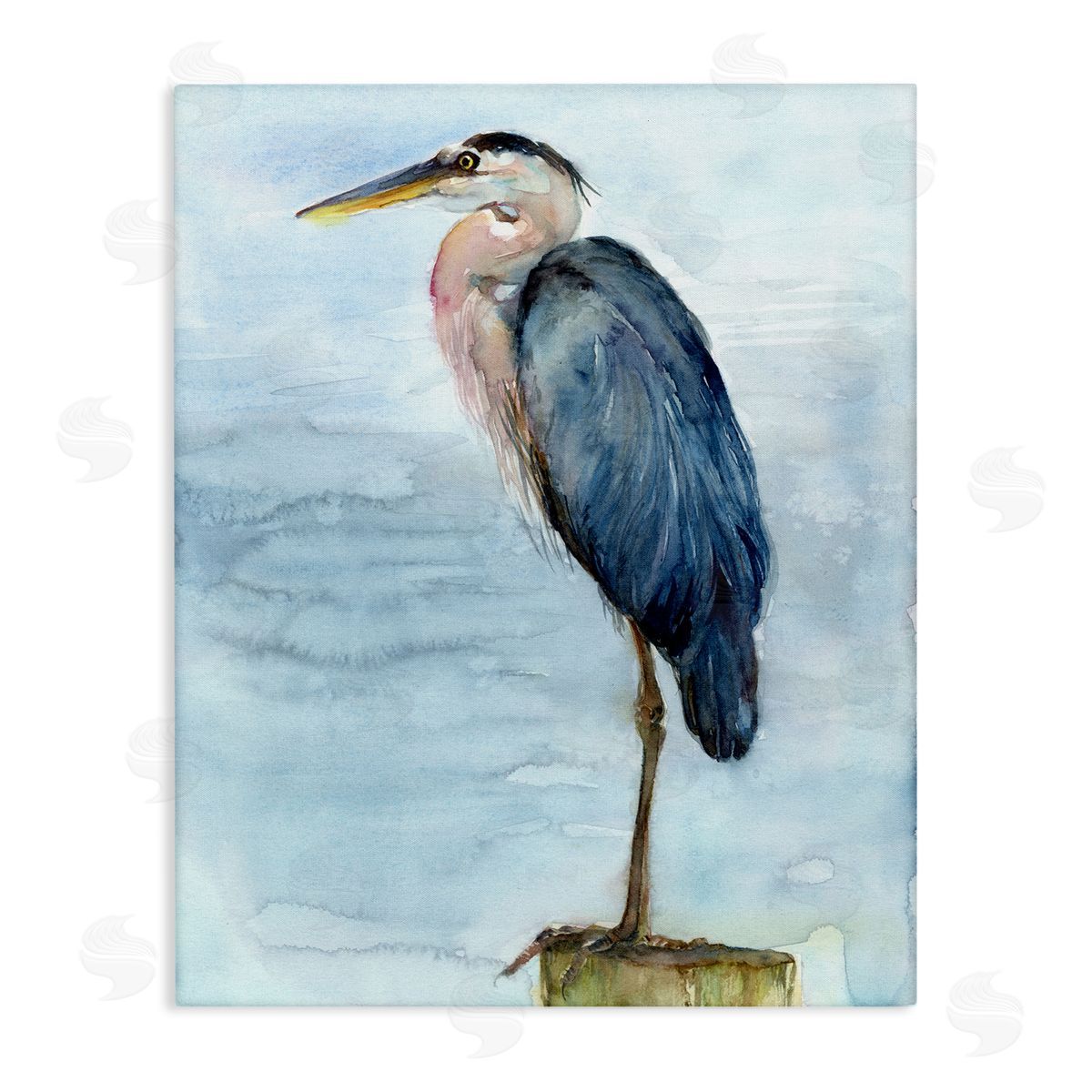 Blue Heron's Perch Canvas Wall Art, Home Decor by John Keeling