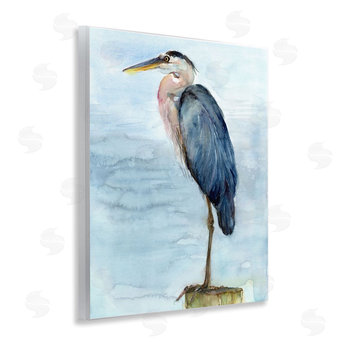Blue Heron's Perch Wood Plaque Wall Art, Home Decor by John Keeling